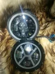 7 Inch Skull & X-Design LED Motorcycle Headlights - 2