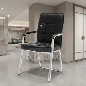 Executive Leather Reception Chairs (Set of 2)
