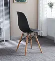 Eames Style Low Back Plastic Dining Chair - Black - 2