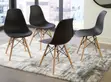 Eames Style Low Back Plastic Dining Chair - Black - 5