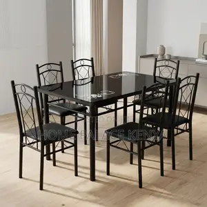 Modern Dining Set for 6 - Black