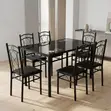 Modern Dining Set for 6 - Black - 1