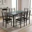 Modern Dining Set for 6 - Black - 2