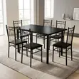 Modern Dining Set for 6 - Black - 5