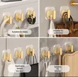 Acrylic Ribbed Style Bathroom/Kitchen Hooks (5pc) - 2