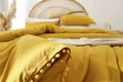 Pom-Pom Laced Duvet Cover Set - Mustard Yellow - New - 2
