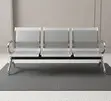 Metallic Stainless Steel 3-Seater Waiting Bench - 1