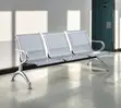 Metallic Stainless Steel 3-Seater Waiting Bench - 3