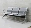 Metallic Stainless Steel 3-Seater Waiting Bench - 4