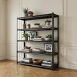Black Metallic Storage Rack - Rust Resistant - 5
