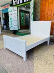 Classic White Wooden Panelled Bed Frame - 1