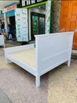 Classic White Wooden Panelled Bed Frame - 2
