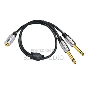 SP 3.5mm Kike kwa 6.35mm Mono Dume Y Splitter Adapter Cable