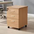 Three-Drawer Corporate Storage Cabinet - Brown Wood - 4