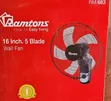 Ramtons 16" Wall Mounted Fan with 5 Blades - 2