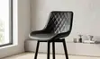 Home Office Leather Ergonomic Barstool (Nyeusi) - 2