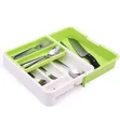Expandable Plastic Cutlery Drawer Organizer - 1