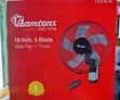 Ramtons 16-Inch 5-Blade Wall Mounted Fan with Timer - 1