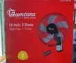 Ramtons 16-Inch 5-Blade Wall Mounted Fan with Timer - 2