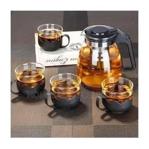 Heat Resistant Borosilicate Glass 5-in-1 Tea Pot Set