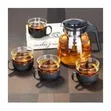 Heat Resistant Borosilicate Glass 5-in-1 Tea Pot Set - 1