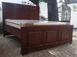 5x6 Mahogany-Stained Wooden Bed with 8" High Density Mattress Set - 2