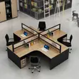 4-Staff Curved Office Workstation - 3