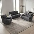 6-Seater Fabric Recliner Sofa Set - 1