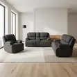 6-Seater Fabric Recliner Sofa Set - 3