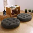 Neutral Look Round Floor Pillows - 2