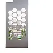 Hexagonal Decorative Mirrors - Gold & Silver - 1