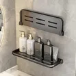 Foldable Metallic Floating Shelf 30cm - Gun Grey - 1