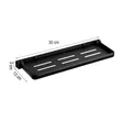 Foldable Metallic Floating Shelf 30cm - Gun Grey - 3