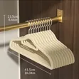 10pcs Velvet Non-Slip Clothes Hangers na Tie Bar - 2