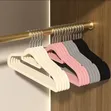 10pcs Velvet Non-Slip Clothes Hangers na Tie Bar - 3
