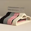 10pcs Velvet Non-Slip Clothes Hangers na Tie Bar - 5