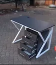 Kikao cha Kisasa cha Metal na Drawer - Kipya Kabisa - 1
