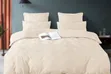 Beige Diamond Tufted Duvet Set - Queen/King - Luxury Microfiber - 2