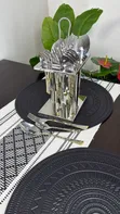 24pcs Stainless Steel Spoon Set with Gold Accent Handles - 1