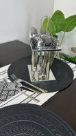 24pcs Stainless Steel Spoon Set with Gold Accent Handles - 2