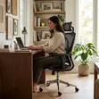 Executive Orthopedic Mesh Office Chair - Black - 2