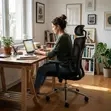 Executive Orthopedic Mesh Office Chair - Black - 3