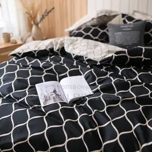 Black & White Lattice Duvet Set - 6x6/6x7 - 6PCS