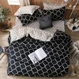 Black & White Lattice Duvet Set - 6x6/6x7 - 6PCS - 2