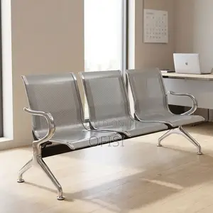 Grey Non-Padded Waiting Bench