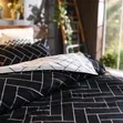 Black Herringbone Duvet Cover Set - 6x6/6x7 - Nordic Style - 6PCS - New - 2