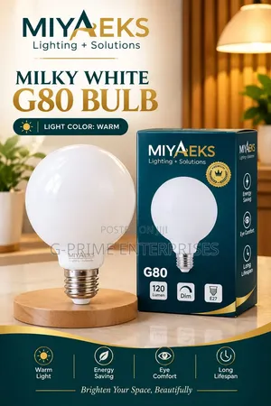 LED White Screw Bulb