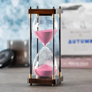 Sand Hourglass with Bamboo Base Stand