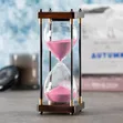 Sand Hourglass with Bamboo Base Stand - 1
