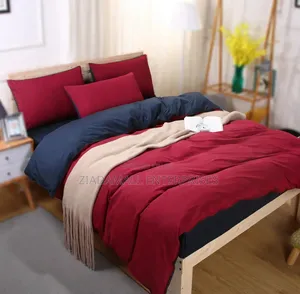 Maroon Navy Double Sided Duvet Set - 6x6 & 5x6 - 4PCS